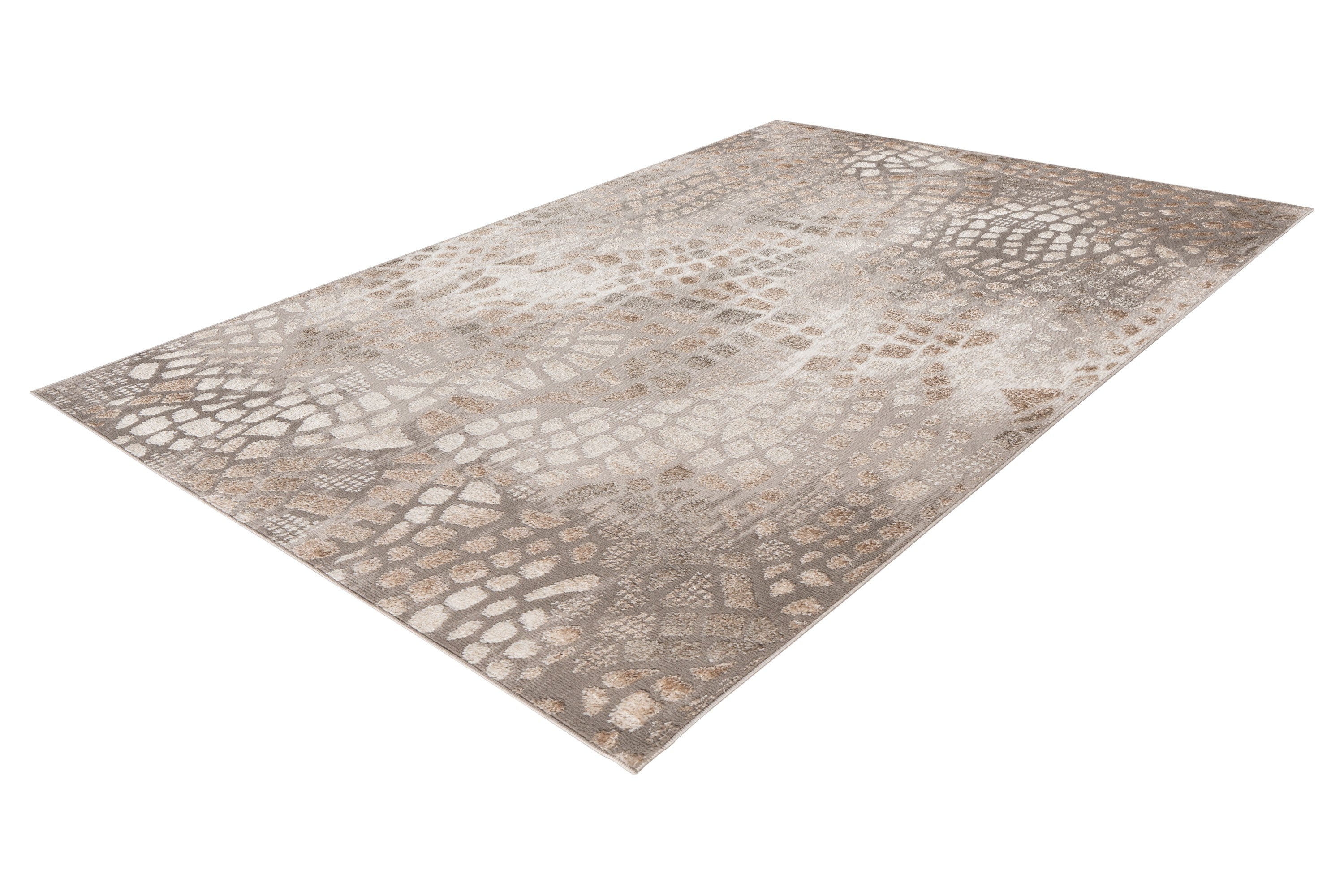 kayoom-plasma-125-kurzflorteppich-11-mm-florh-he-1350-g-m-polyester-silber-beige image 2