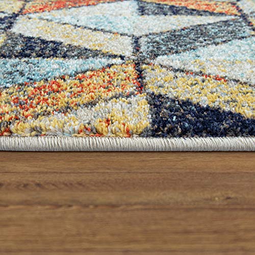 paco-home-teppich-kurzflor-boho-vintage-geometrie-used-look-bunt-120x170-cm image 7