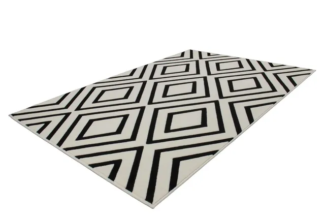 kayoom-lina-525-kurzflorteppich-in-3d-optik-taupe image 1