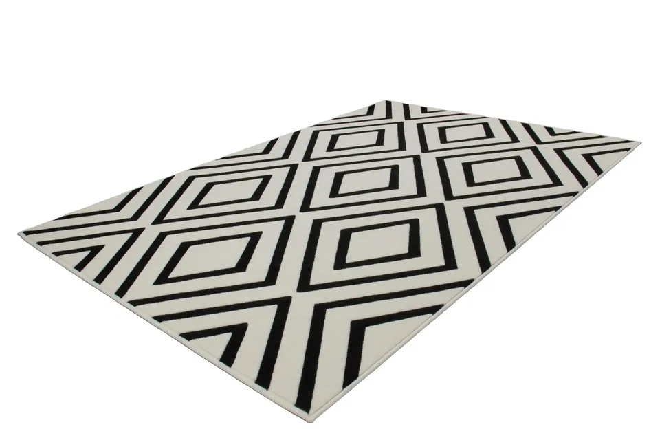 kayoom-lina-525-kurzflorteppich-in-3d-optik-taupe image 1