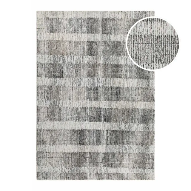 weconhome-hamptons-forty-kurzflorteppich-beige-grau-handgetuftet-fasermix image 1