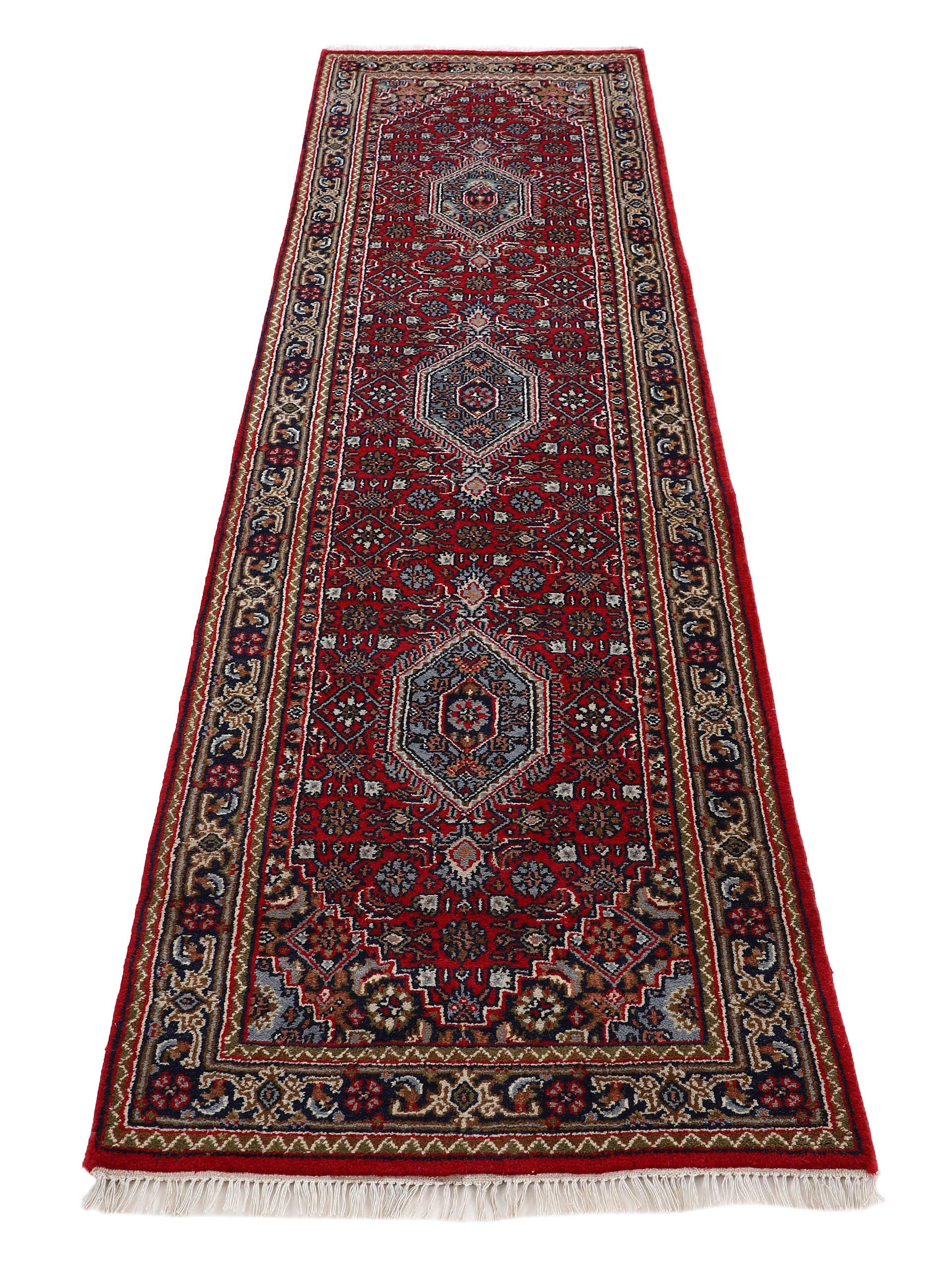 carpetfine-bidjar-teppich-l-ufer-rot-80x300-cm-handgekn-pfter-wollteppich-f-r-wo image 3