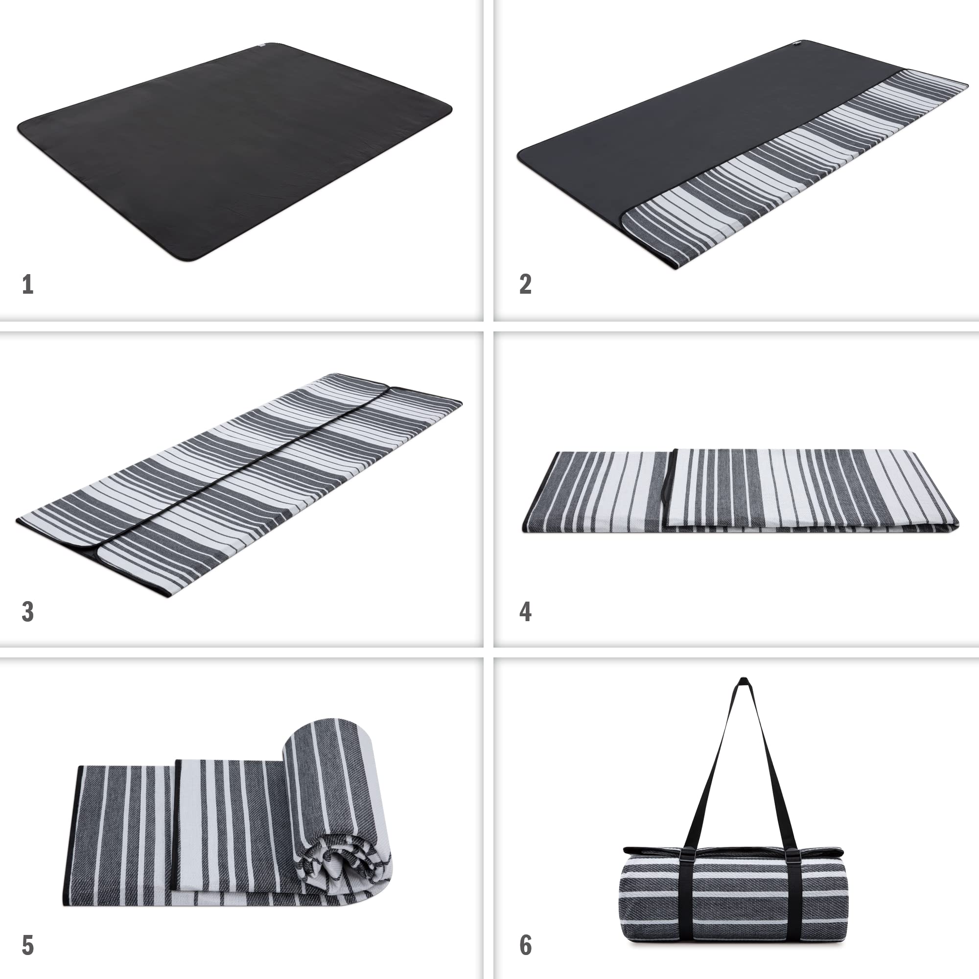 paco-home-picknickdecke-wasserdicht-grau-wei-1-150x200-cm image 5