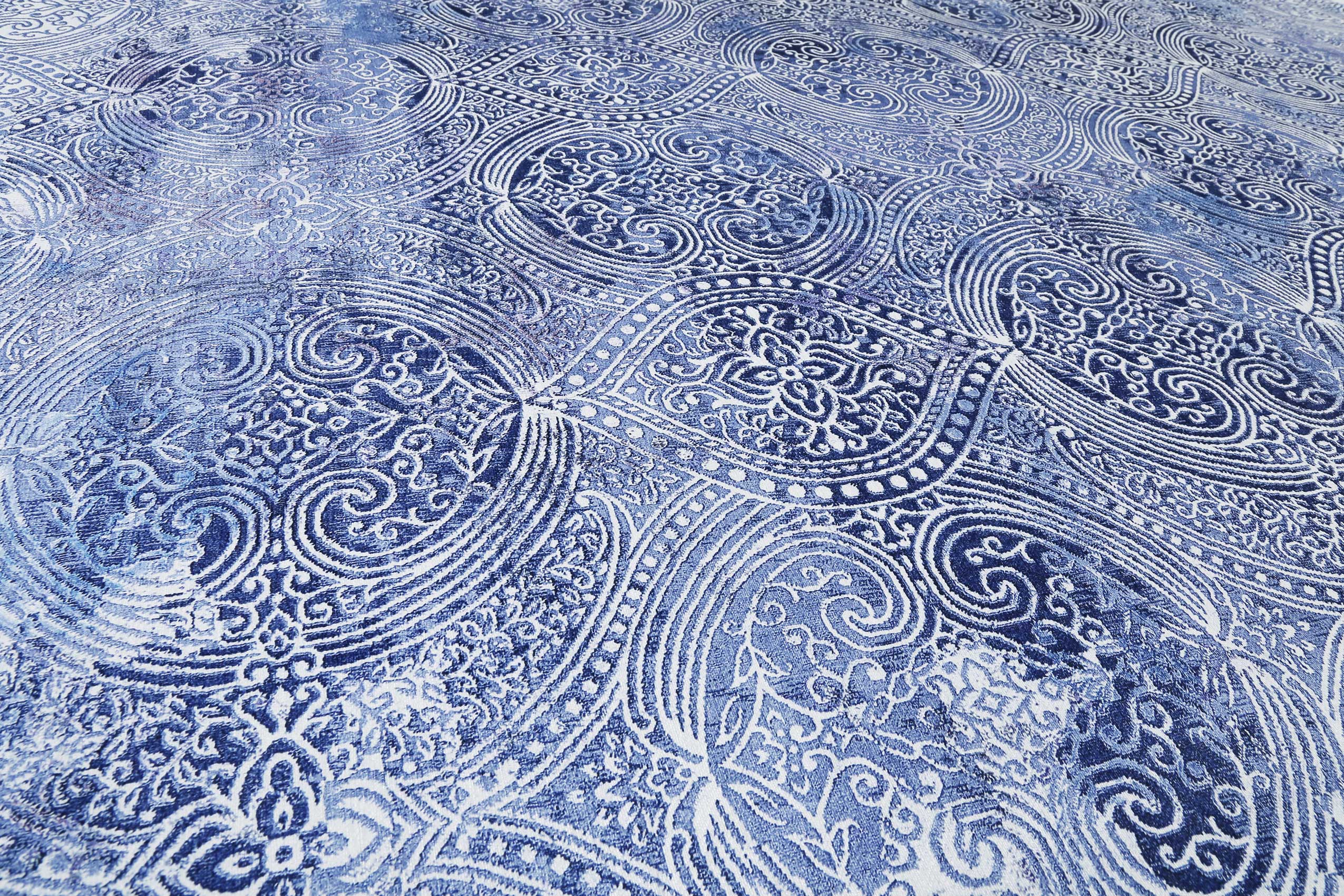 weconhome-vintage-teppich-grace-blau-kurzflor-14-50 image 5