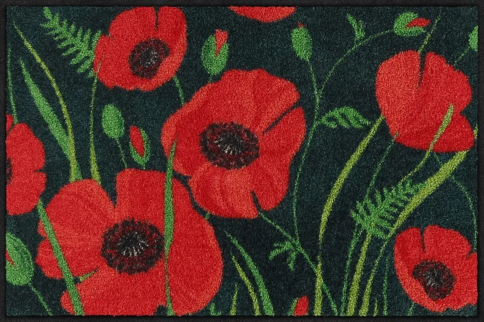 salonloewe-poppys-of-maivi-eingangsmatte-50-x-75-cm-mohnblumen-design-polyamid image 1