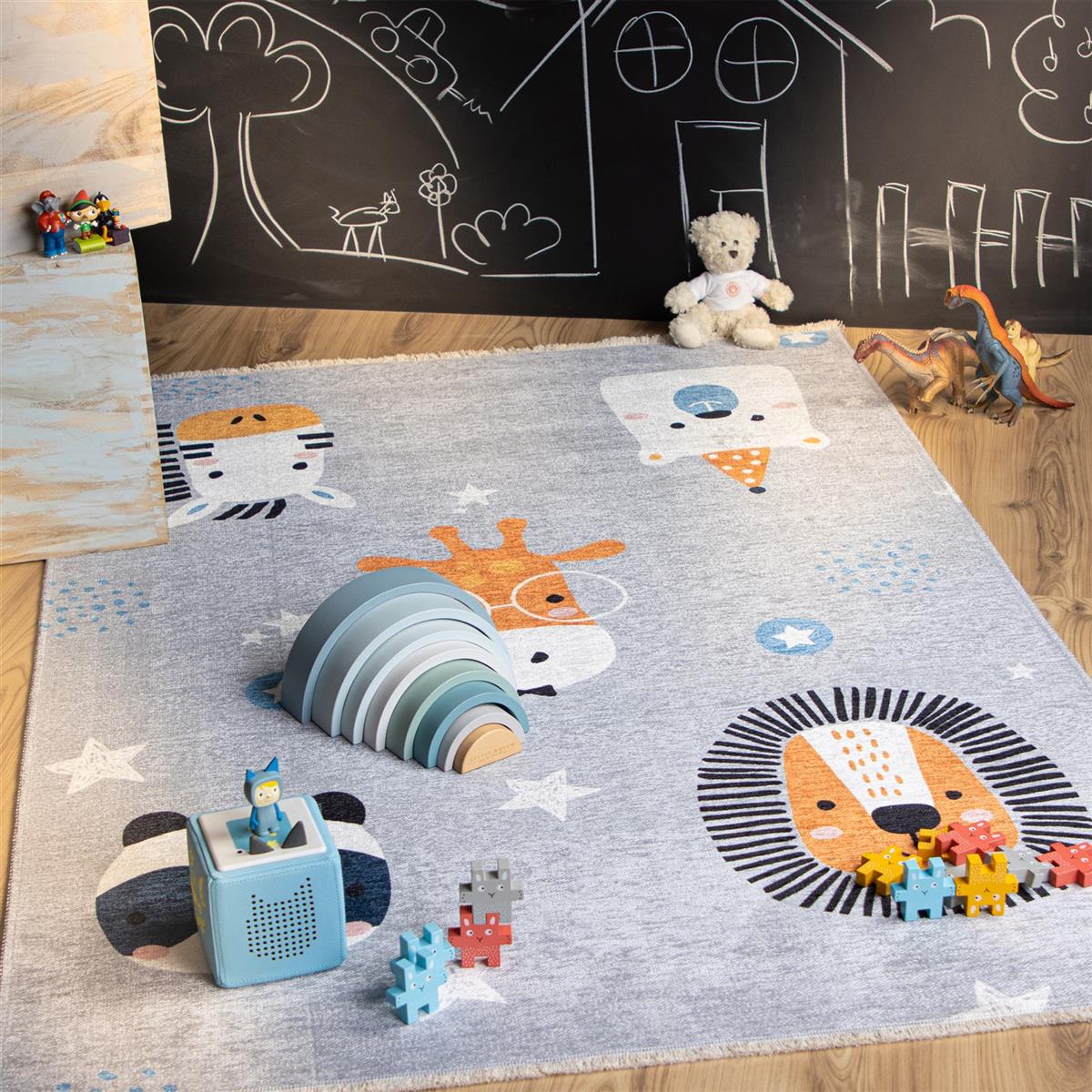 kayoom-joanna-613-anim-kinderteppich-115-cm-x-170-cm-bunte-farben image 2