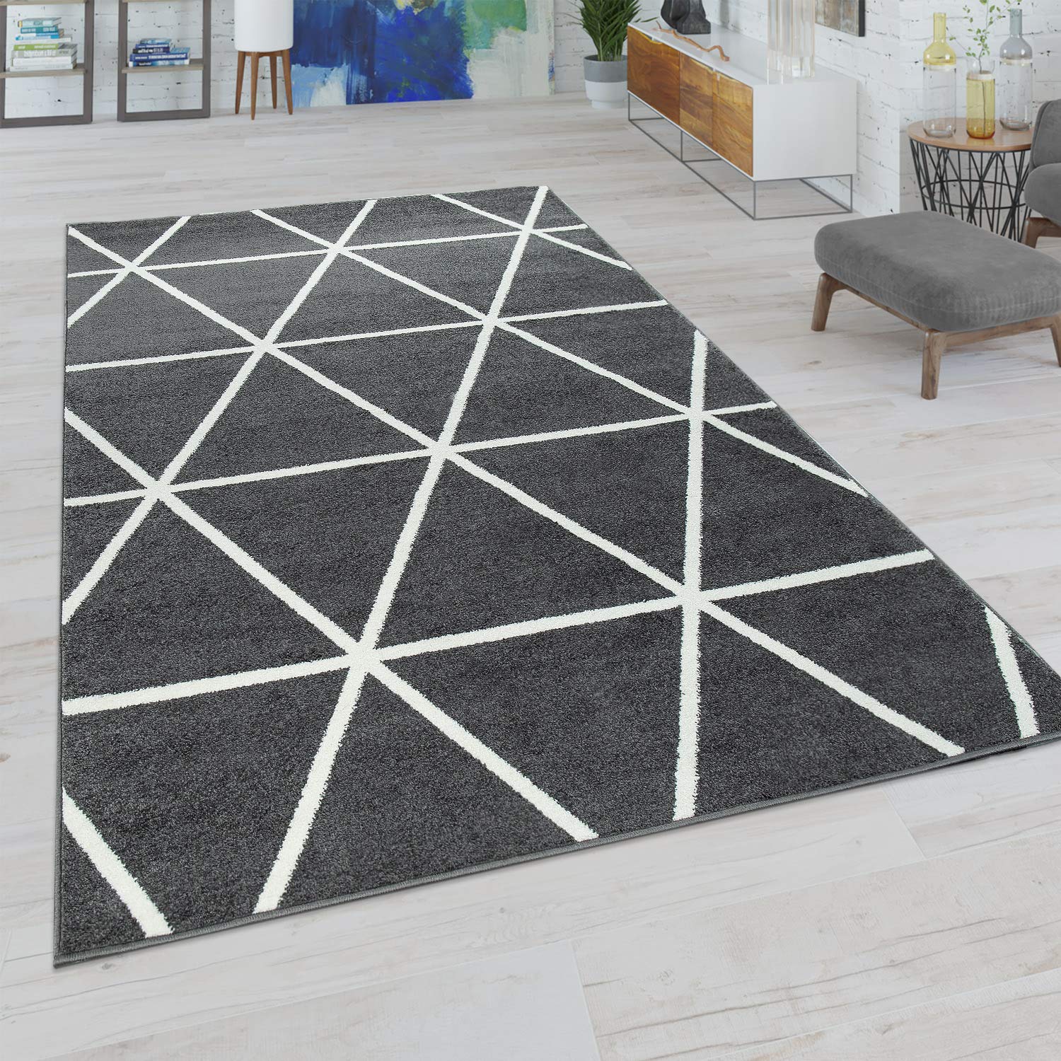 paco-home-wohnzimmer-teppich-skandi-rauten-60x100-cm-grau image 5