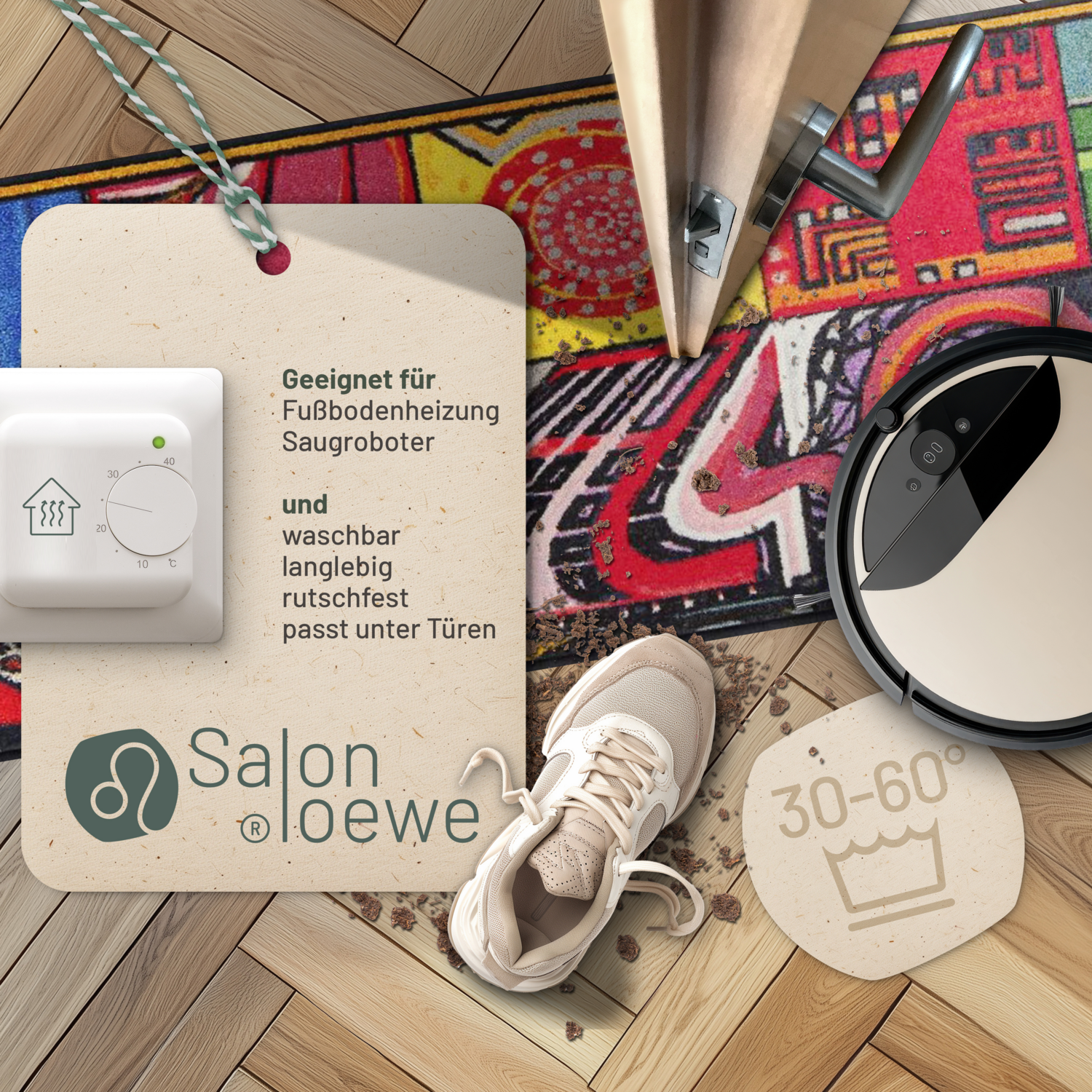 salonloewe-gemelli-teppich-60-x-240-cm-moderner-l-ufer-aus-polyamid-mit-rutschfe image 2
