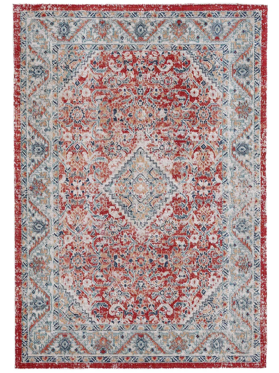 carpetfine-flachgewebeteppich-noah-rot-120x170-cm-moderner-vintage-teppich-f-r-w image 1