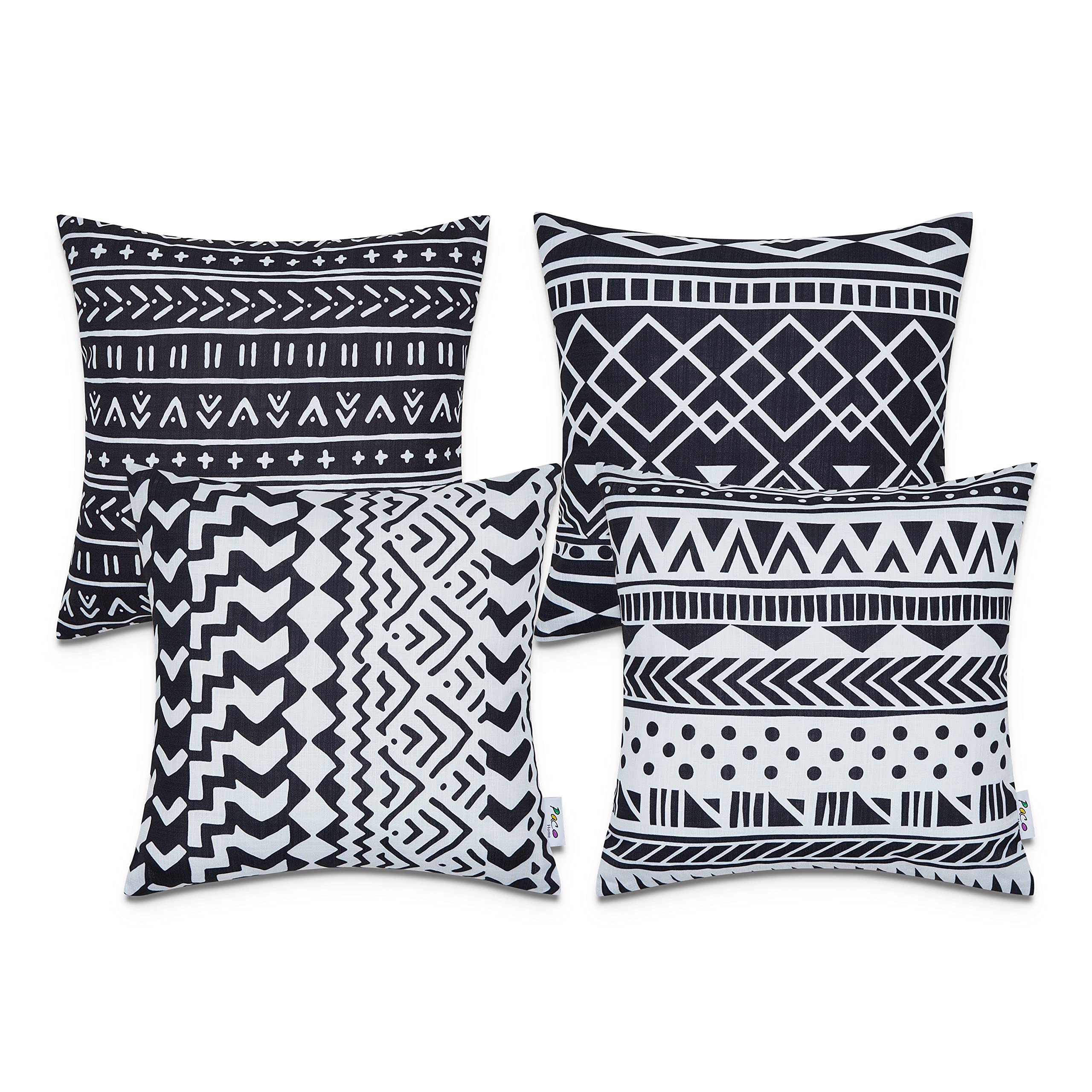 paco-home-kissenbezug-4er-set-geometrisch-modern-wei-schwarz image 1
