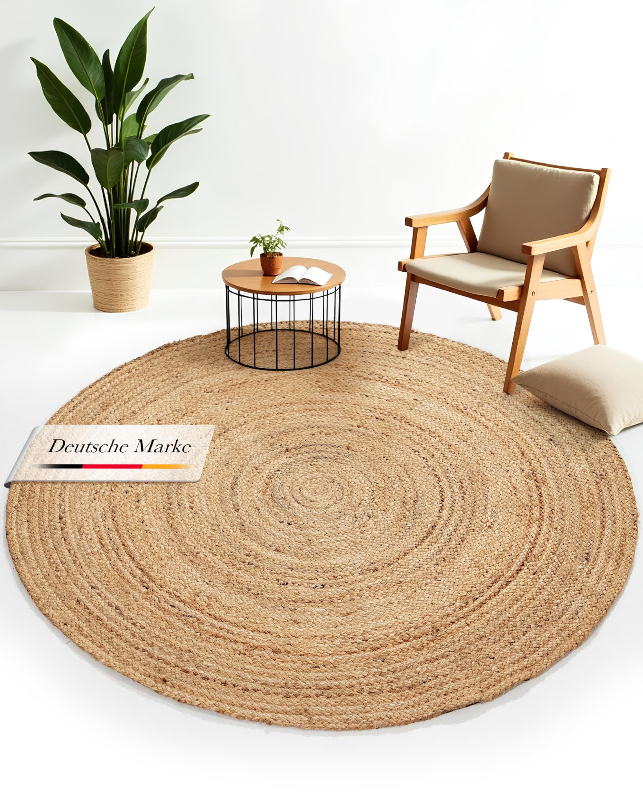 carpetfine-juteteppich-nele-beige-rund-60-cm image 1