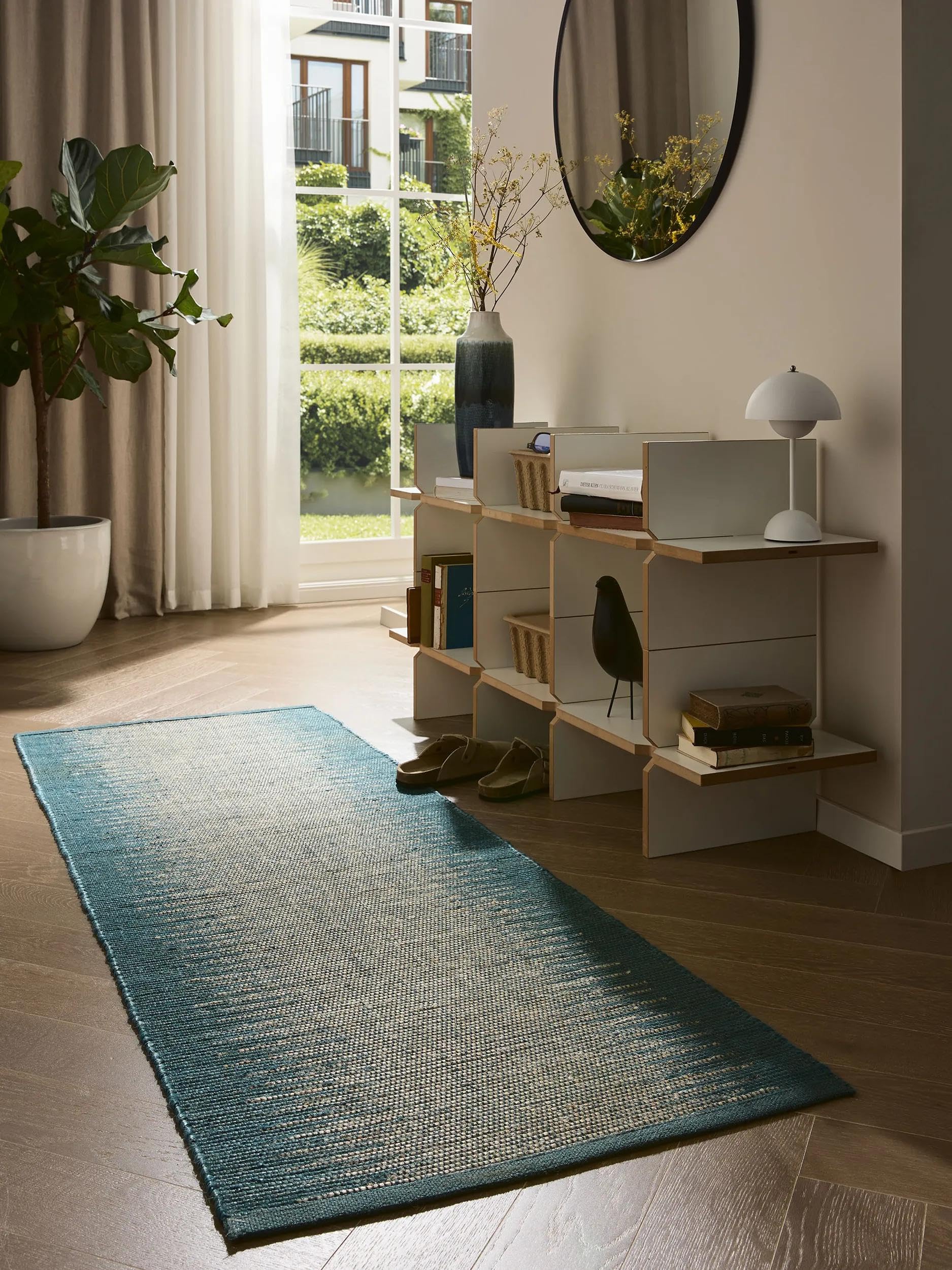 benuta-pure-jutel-ufer-tulsi-blau-70x200-cm-sisal-jute-vintage-ethno-pflegeleich image 2