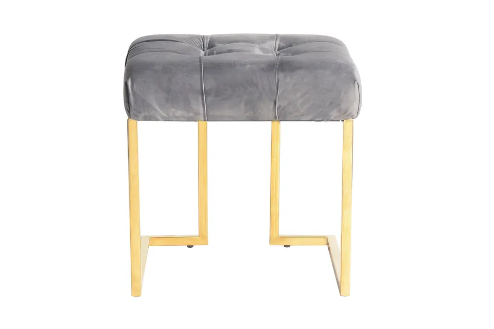 kayoom-hocker-rarity-125-eckiger-polsterhocker-mit-samtbezug-und-goldenem-metall image 1