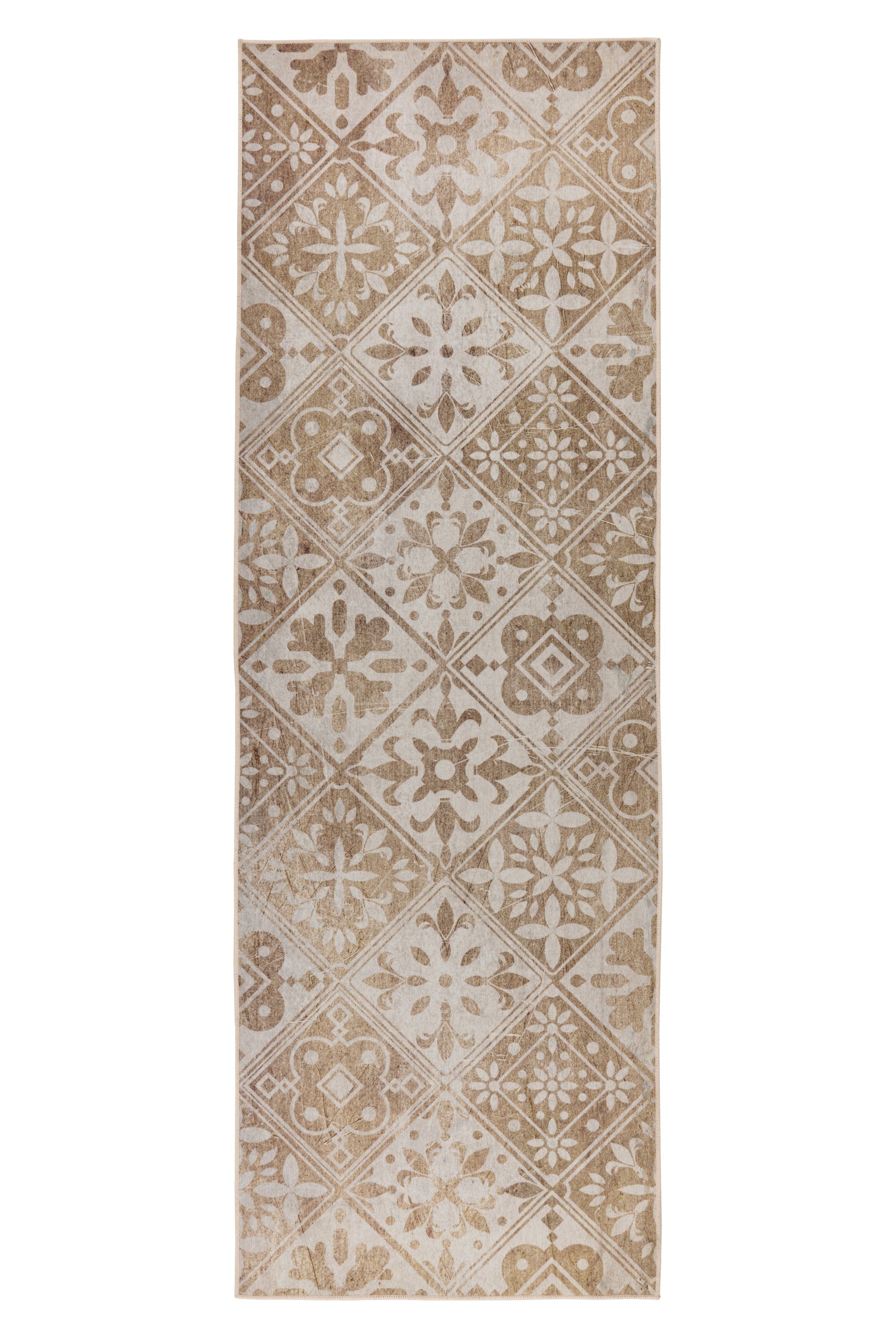 kayoom-vulcano-125-beige-60-x-180-cm-kompakter-kurzflorteppich-mit-6-mm-florh-he image 1