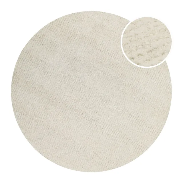 weconhome-hamptons-thirtytwo-kurzflor-teppich-rund-creme-wei-handgetuftet-synthe image 1