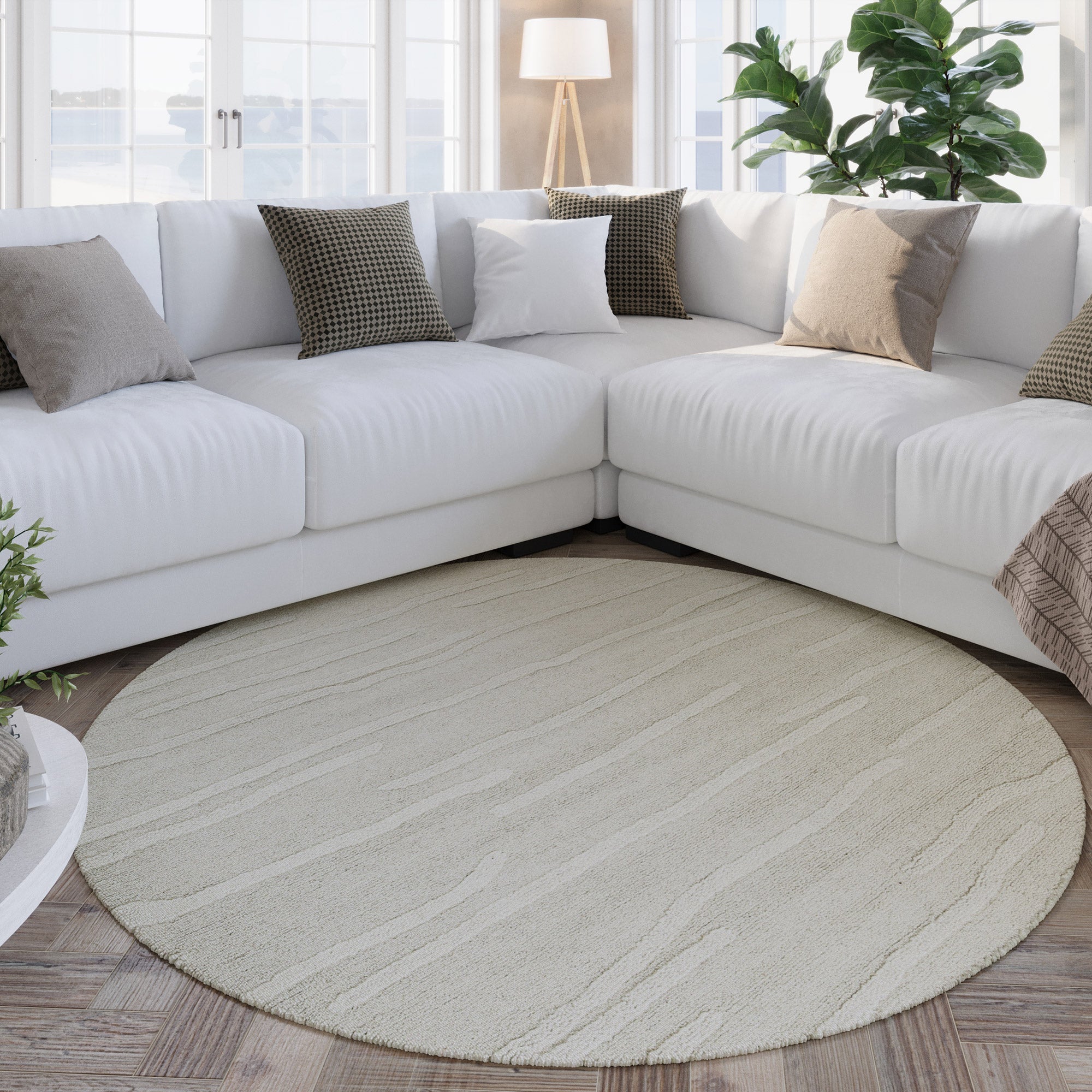 weconhome-hamptons-twenty-kurzflor-teppich-rund-creme-wei-aus-schurwolle image 7