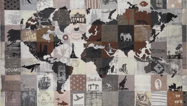 salonloewe-one-world-teppich-120-x-200-cm-weltkarten-design-polyamid-rutschfeste image 1