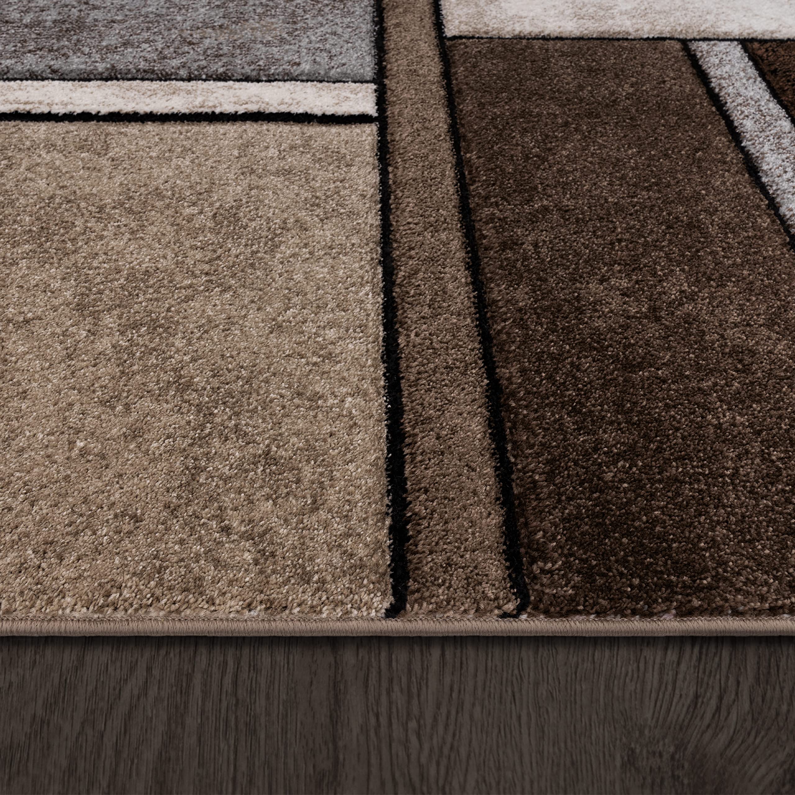 paco-home-kurzflor-teppich-240x330-cm-braun-meliert-3d-konturenschnitt image 2
