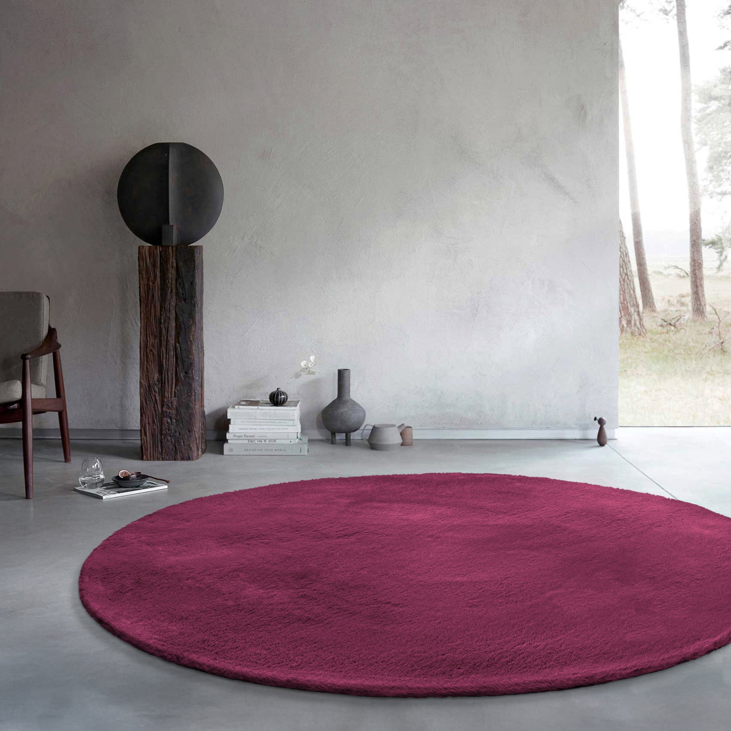 weconhome-basics-anna-kunstfell-teppich-rund-violett image 2