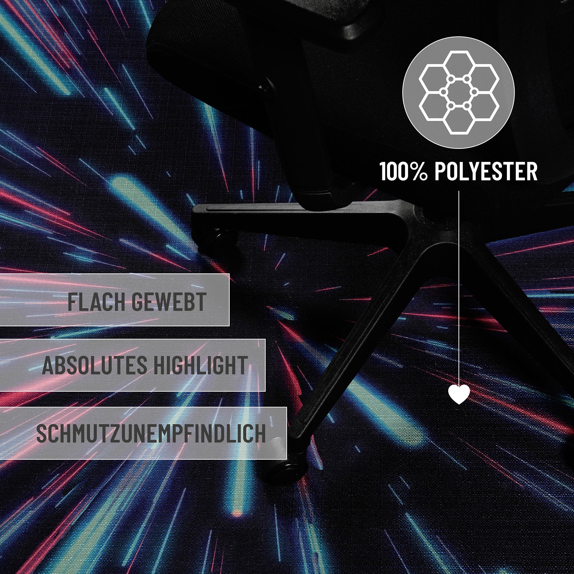 weconhome-neon-horizon-gamerteppich-schwarz-multi-bedruckt-gewebt image 3
