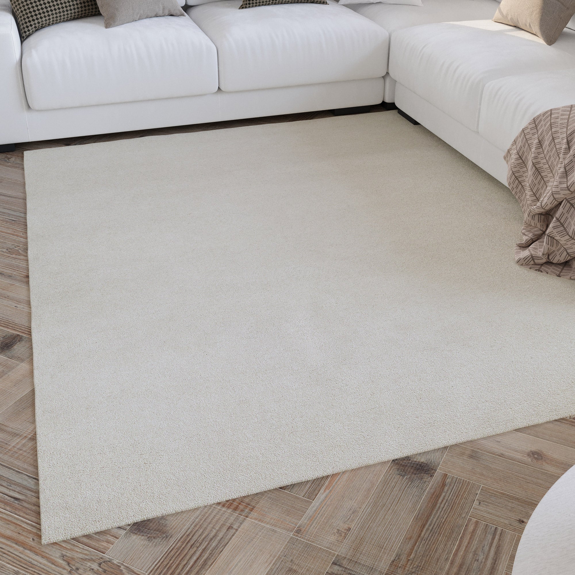 weconhome-hamptons-fortythree-kurzflor-teppich-creme-wei-schurwolle image 2