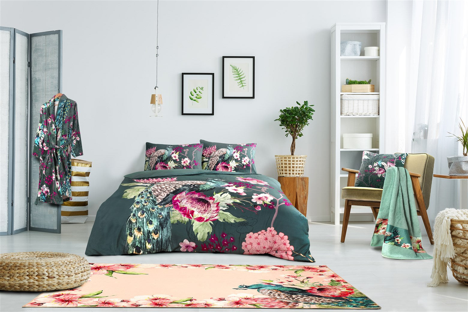 kayoom-blossom-125-bedruckter-flachflorteppich-mit-ziernaht-filzr-cken-f-r-fu-bo image 4