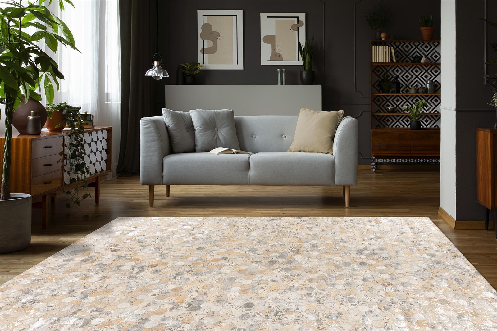 kayoom-lavin-1025-leder-teppich-handgefertigter-patchwork-teppich-aus-naturfell image 6