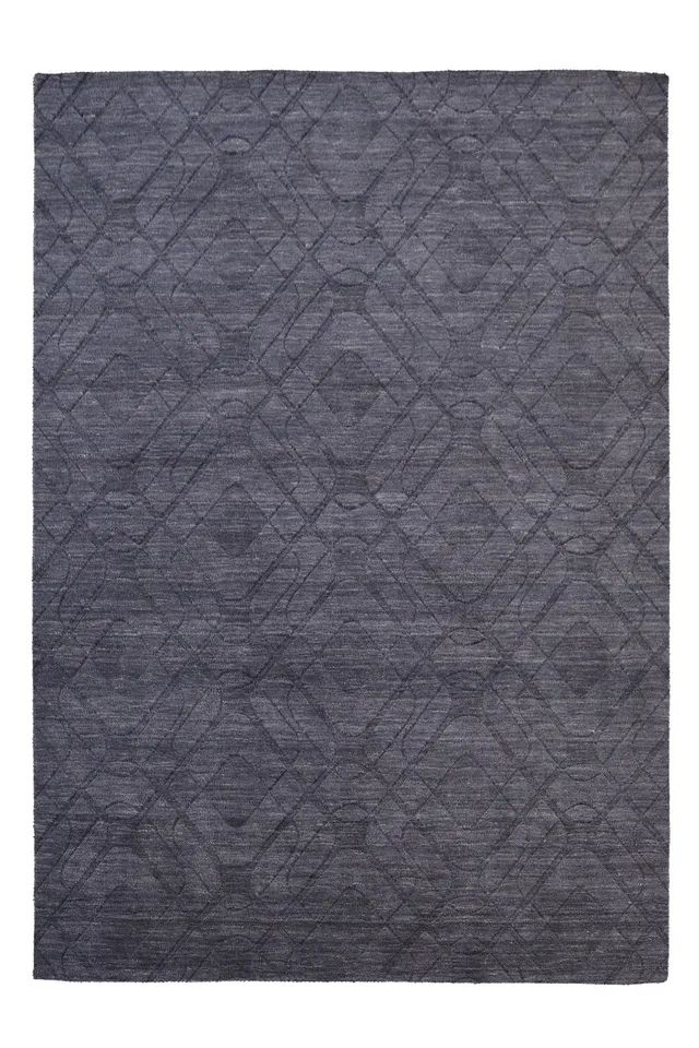 kayoom-ganges-610-wollteppich-handgekn-pft-schwarz-graues-design-dichter-flor image 1