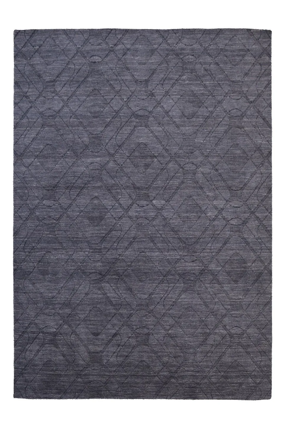 kayoom-ganges-610-wollteppich-handgekn-pft-schwarz-graues-design-dichter-flor image 1