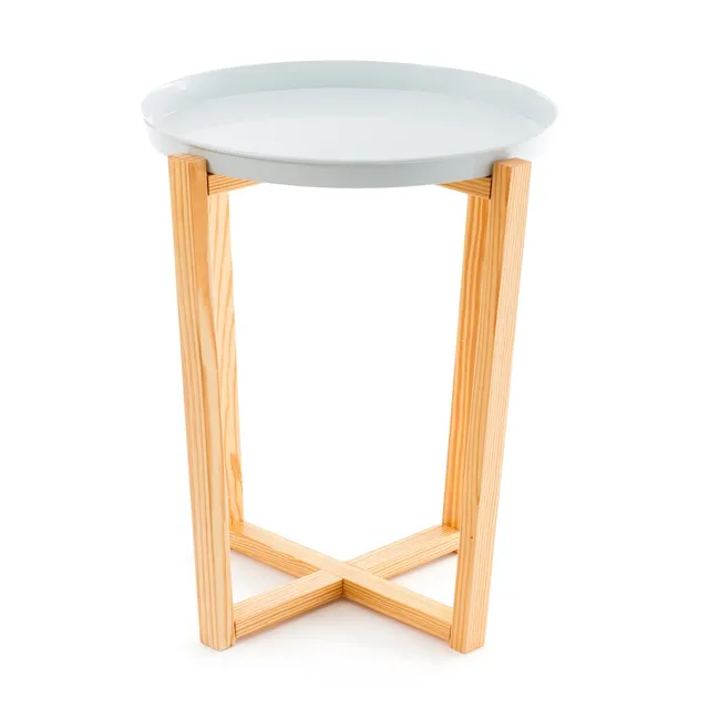 kayoom-milk-coffee-beistelltisch-pinienholz-abnehmbares-tablett image 1