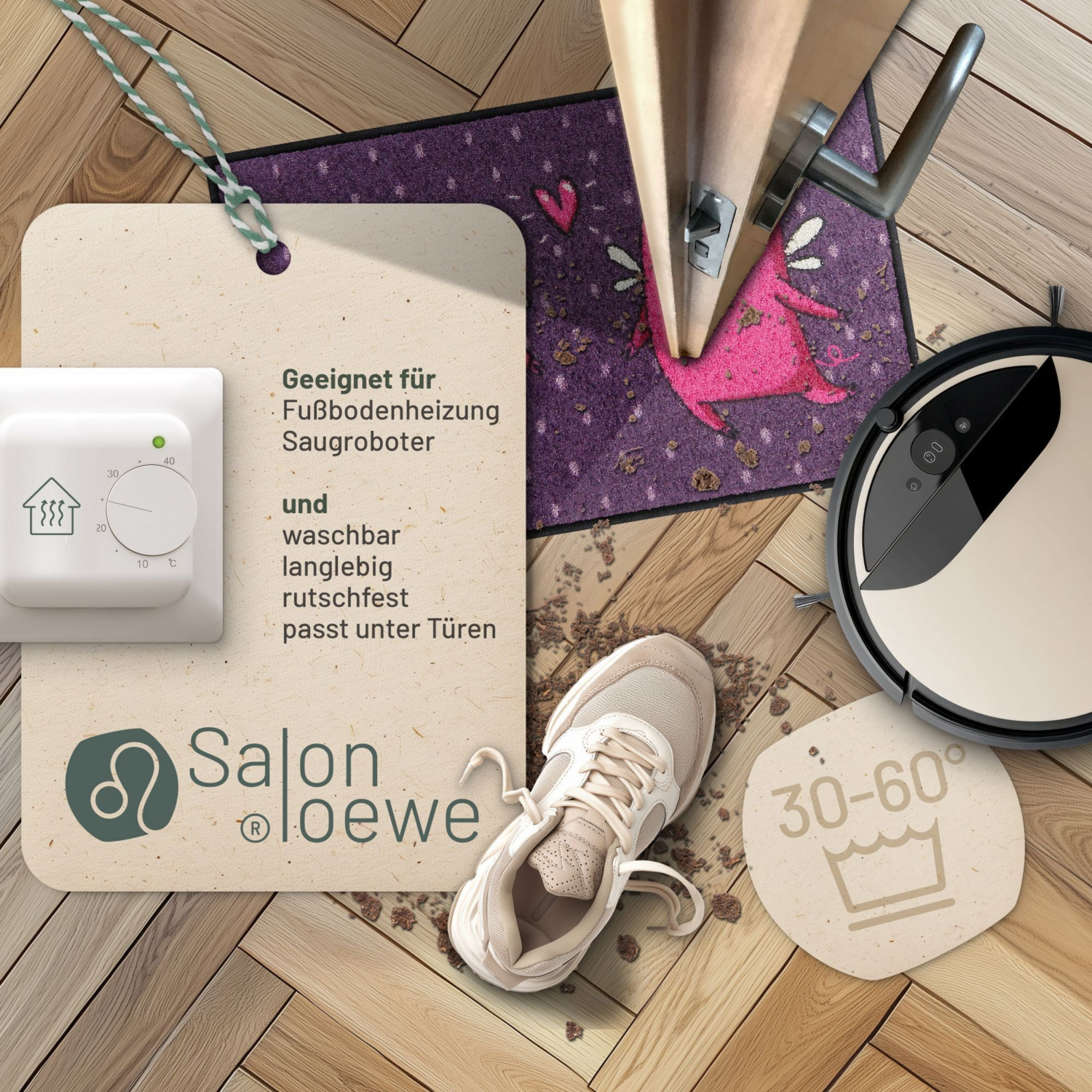 salonloewe-love-pigs-violet-eingangsmatte-45-x-70-cm-verspieltes-schweinchen-des image 2