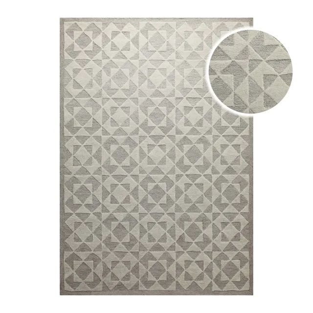 weconhome-downtown-kurzflorteppich-taupe-grau-handgetuftet image 1