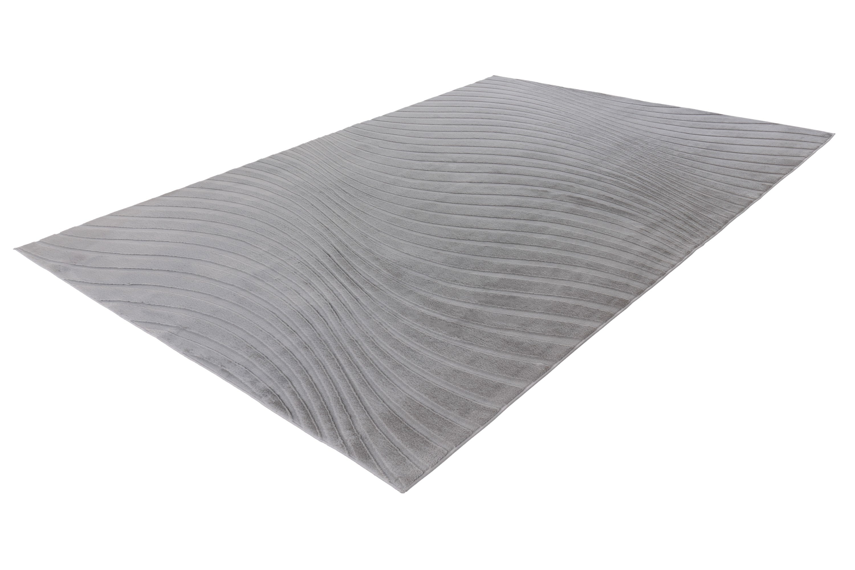 kayoom-kierk-125-kurzflorteppich-in-silber-12-mm-florh-he image 2