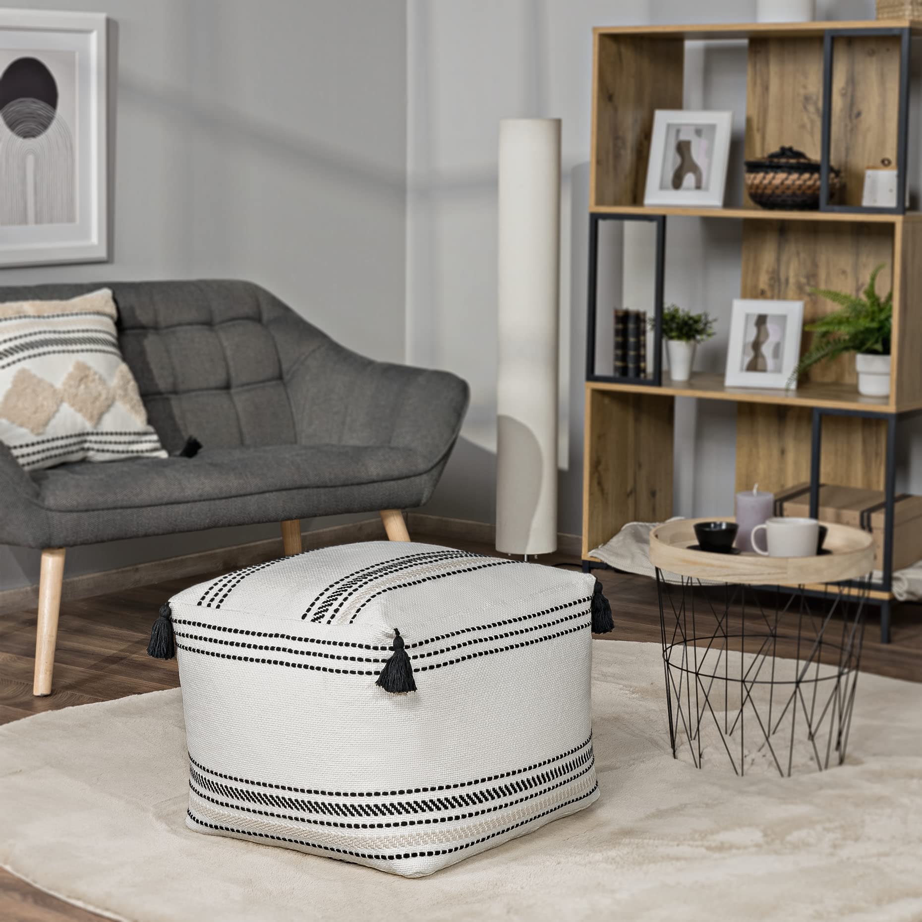 paco-home-in-outdoor-sitzsack-sessel-ohne-f-llung-schwarz-wei-50x50x40-cm-100-po image 2