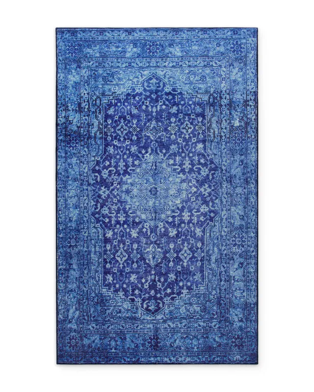 weconhome-badteppich-ralph-blau-multi-orientalischer-vintage-look-mit-antirutsch image 1