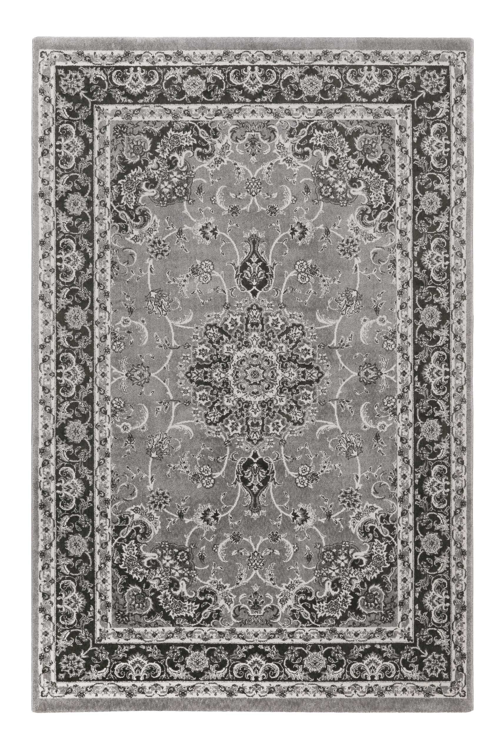 weconhome-kurzflor-teppich-bristol-grau-anthrazit-vintage-orient-look-gewebt image 1