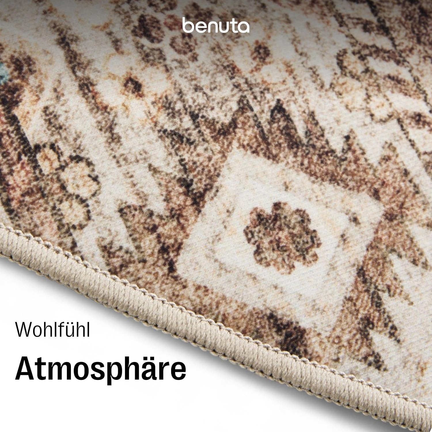 benuta-basic-waschbarer-teppich-george-braun-120-cm-rund-vintage-design-anti-rut image 4