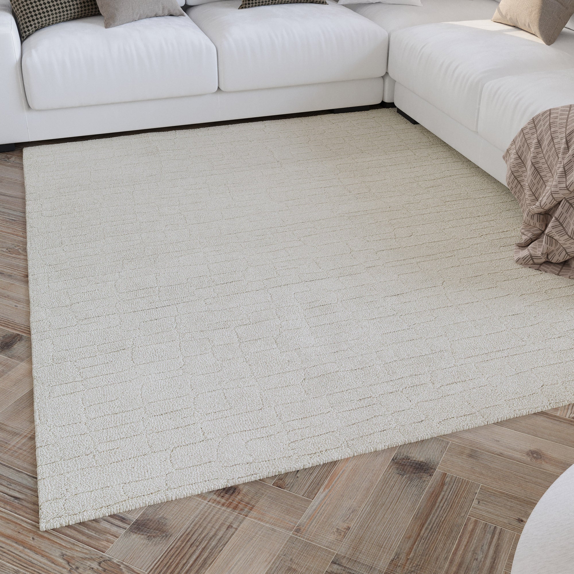 weconhome-hamptons-thirtyone-kurzflor-teppich-creme-wei image 2