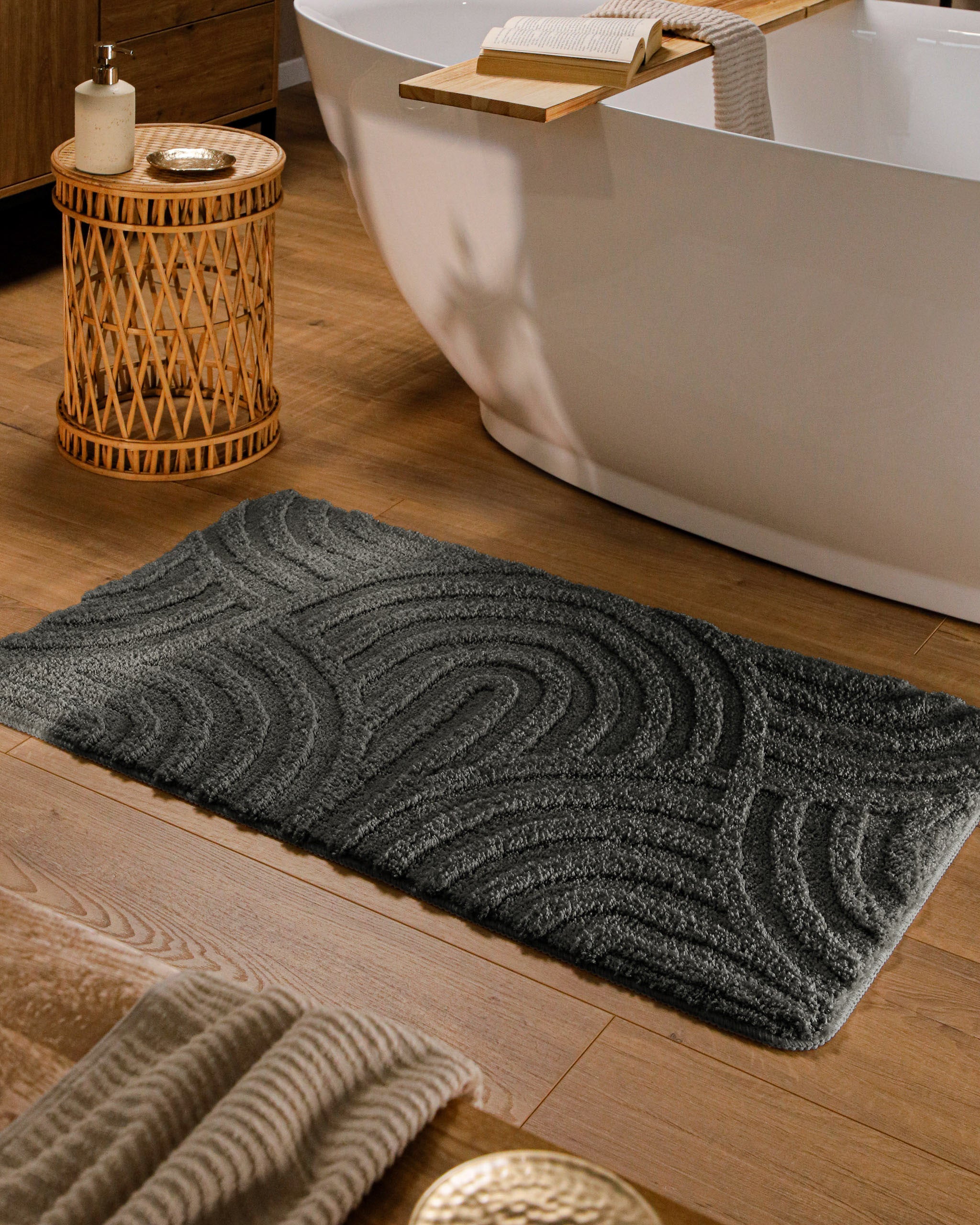weconhome-bathking-badteppich-fiete-in-anthrazit-grau-getuftet-rutschhemmender-t image 2