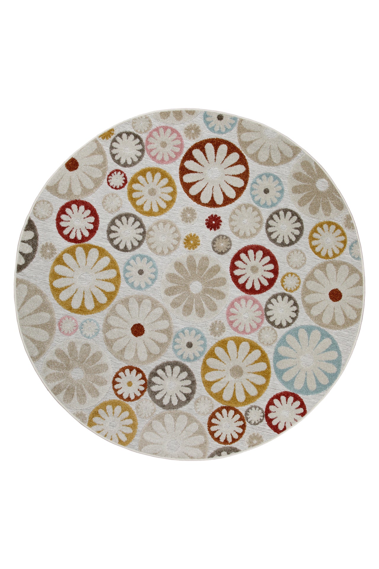 weconhome-in-outdoorteppich-flowerdrops-rund-beige-bunt-34-50 image 2