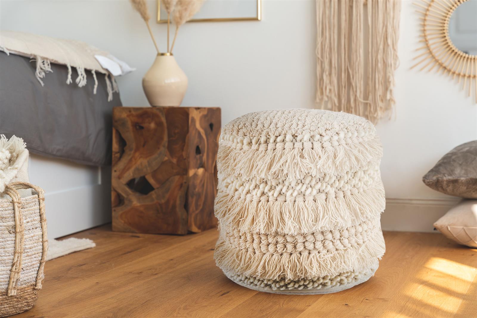 kayoom-bohist-325-pouf-boho-style-hocker-mit-fransen-quasten image 7