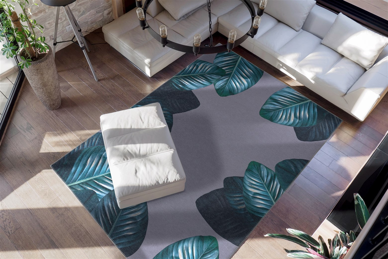 kayoom-tropical-125-bedruckter-flachflorteppich image 2