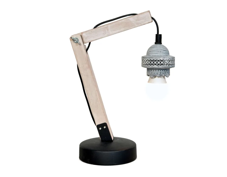 kayoom-rossa-vi-tischlampe-holz-metall-e27-zeitloses-design image 1