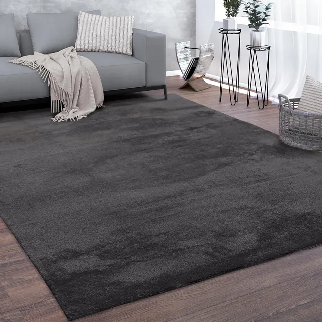 paco-home-kurzflor-teppich-einfarbig-grau-anthrazit-80x150-cm image 1