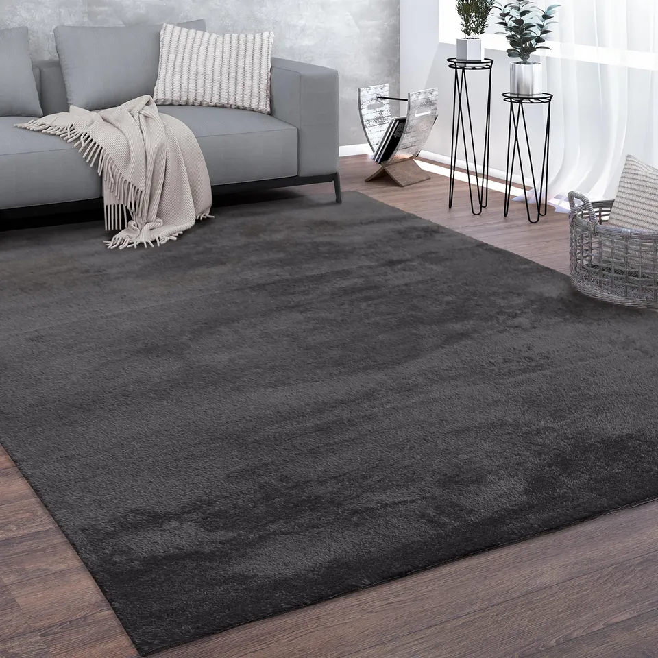 paco-home-kurzflor-teppich-einfarbig-grau-anthrazit-80x150-cm image 1