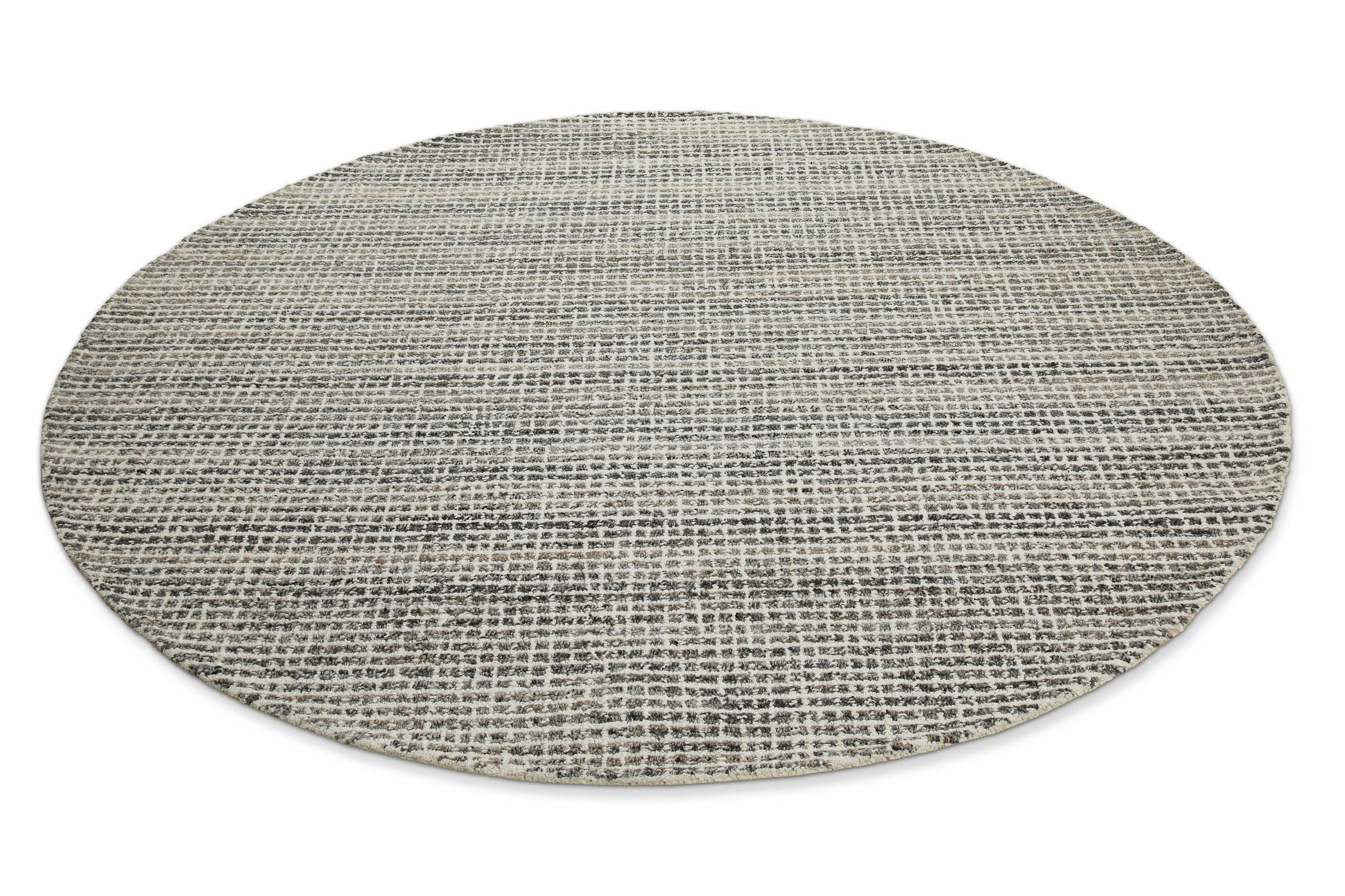 weconhome-hamptons-fourteen-kurzflor-teppich-rund-grau-braun-meliert image 3