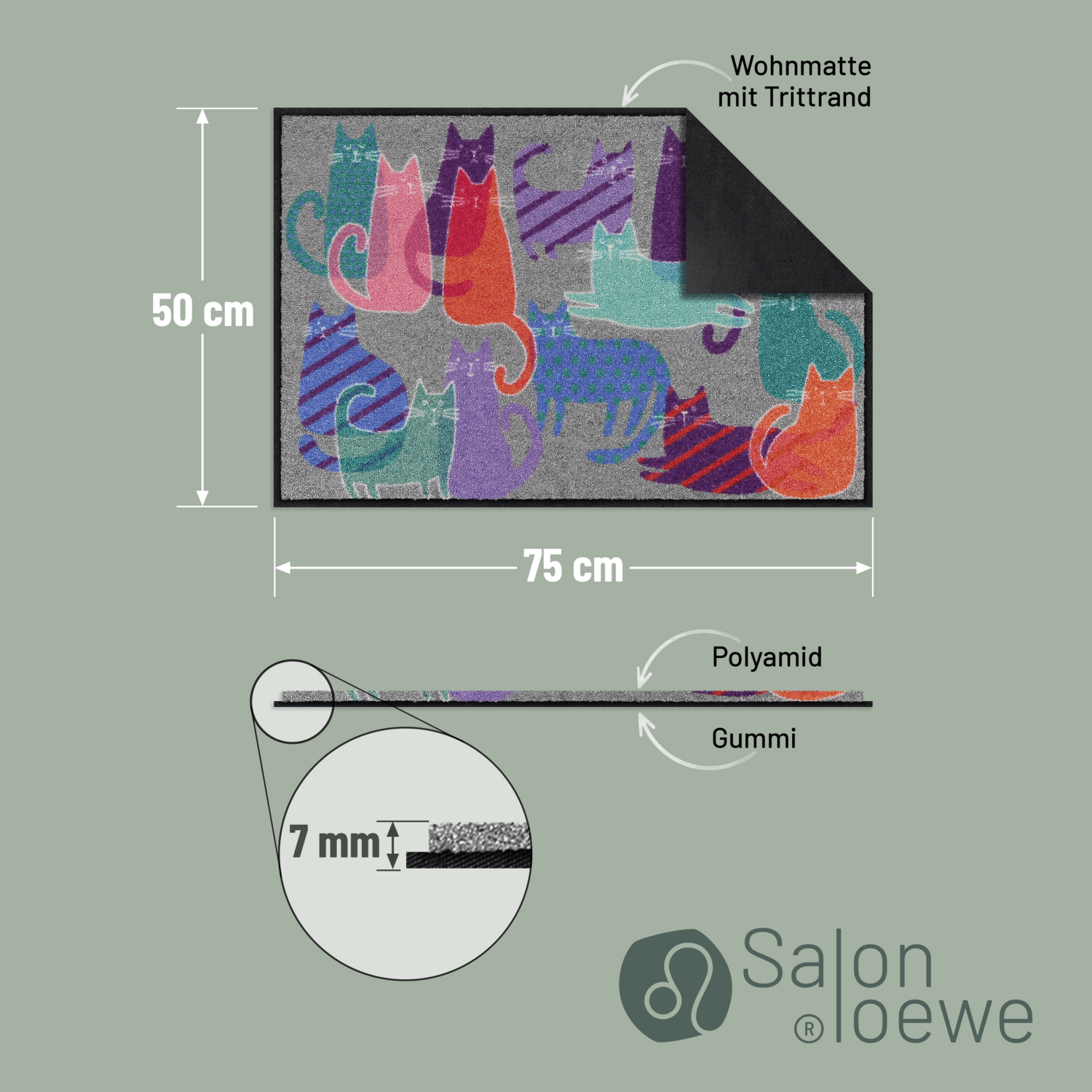 salonloewe-cats-meeting-eingangsmatte-50-x-75-cm-katzenmotiv-bunt image 4