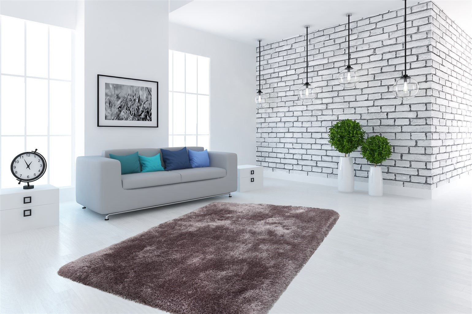 kayoom-cosy-110-superweicher-hochflorteppich-in-silber image 3