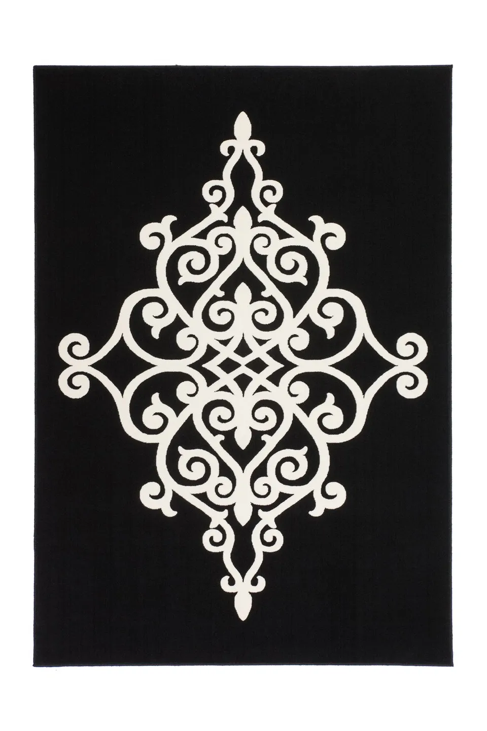 kayoom-manolya-2099-kurzflorteppich-konturenschnitt-im-trenddesign-wei-es-muster image 1