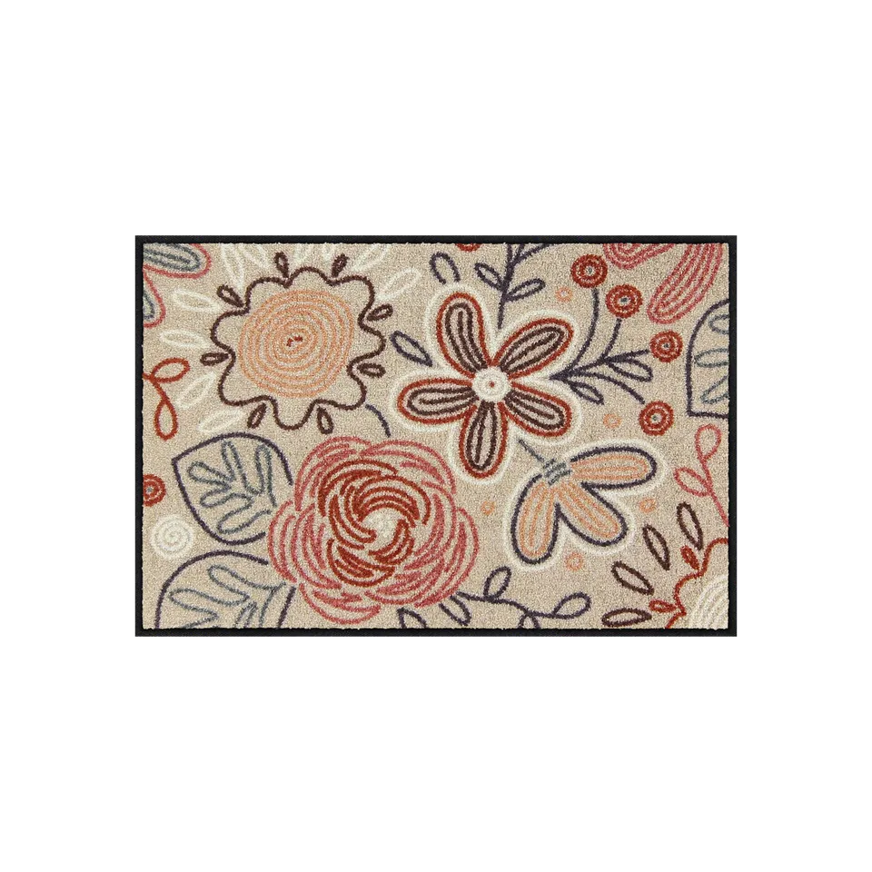 salonloewe-dot-flowers-rose-blue-eingangsmatte-50-x-75-cm image 1